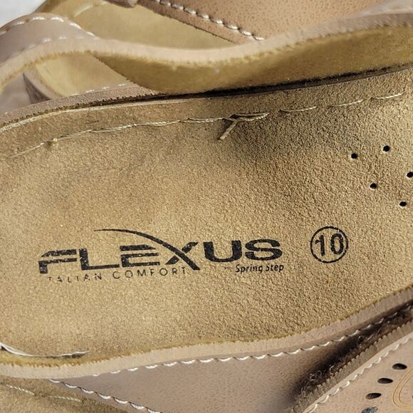 Flexus Revi Sandals Tan Women's Size 10 Spring Footwear Hook & Loop Straps EUC - Picture 6 of 10